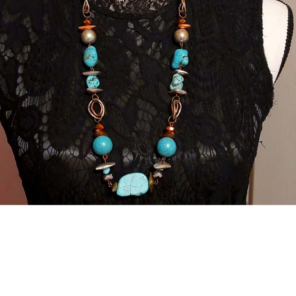 Laura Ashley Turq Howlite Necklace